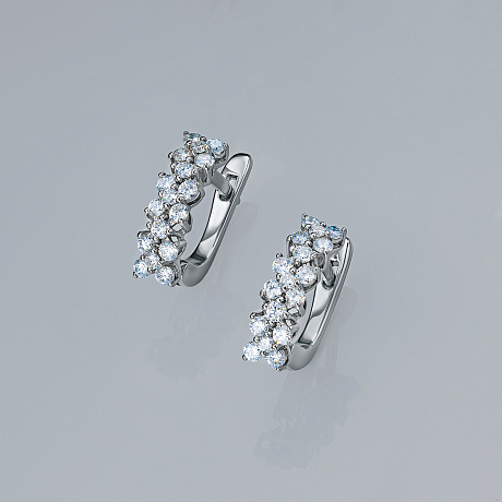 Серьги из белого золота