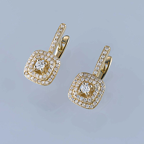 Серьги из желтого золота