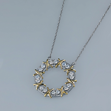 Колье из комбинированного золота