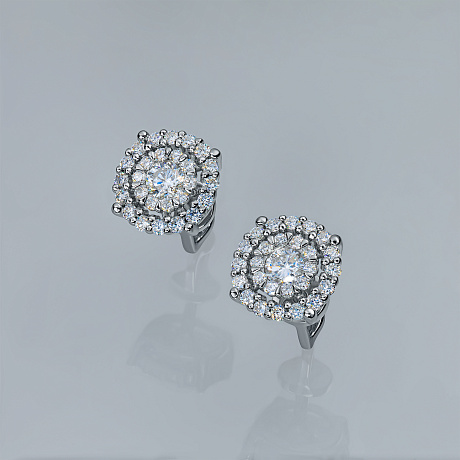 Пусеты из серебра