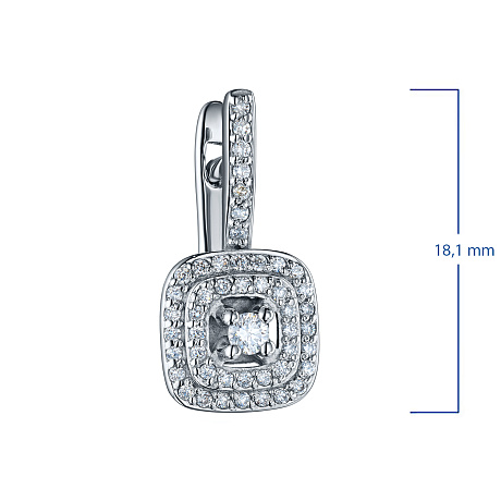 Серьги из белого золота