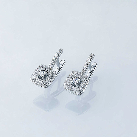 Серьги из белого золота