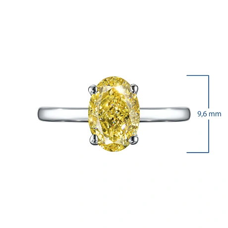 Помолвочное кольцо из белого золота