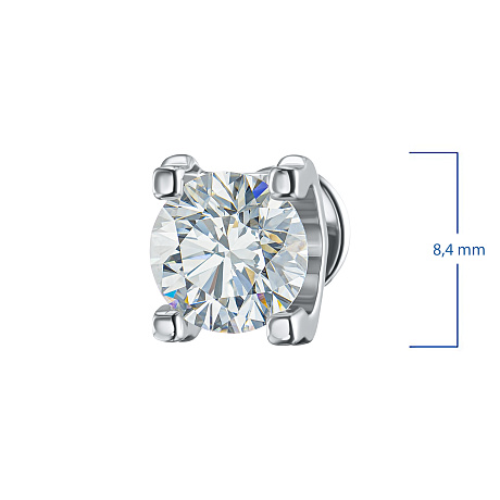 Пусеты из белого золота