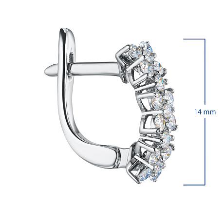 Серьги из белого золота
