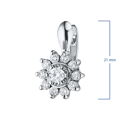 Серьги из белого золота с бриллиантами